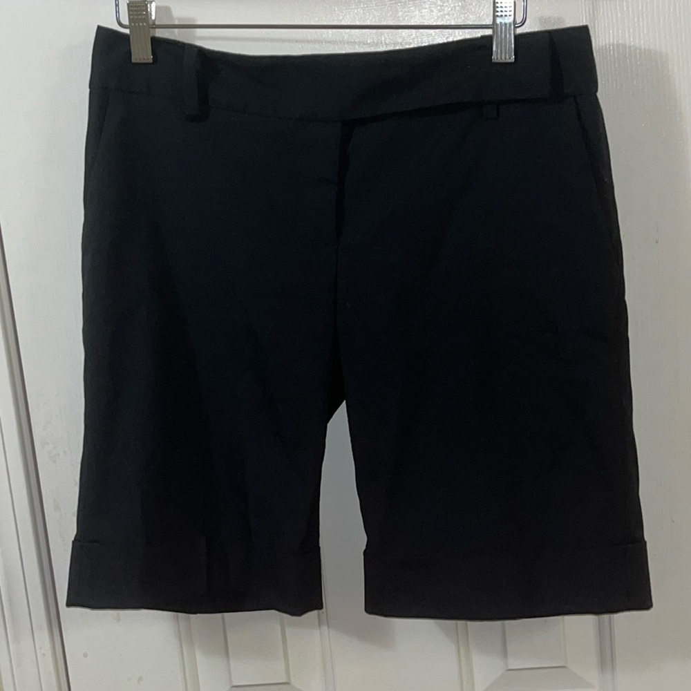Black Zara Basic Belt Buckle Shorts (Medium)